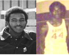 Two vintage photos of young men.